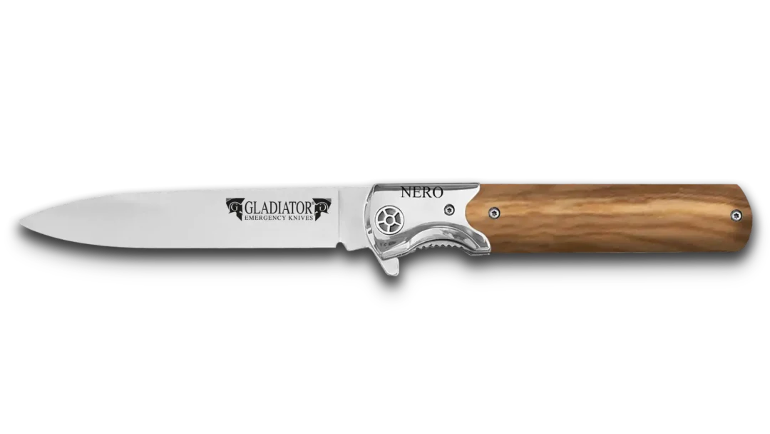 Coltello "Nero" manico in ulivo